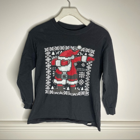 DABBING Dancing Santa Long Sleeve T Shirt - Picture 2 of 8